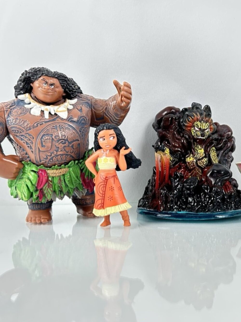 Disney Moana Figurines Toys Moana Maui Te Fiti Island Pua Heihei